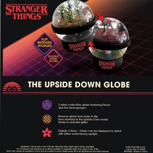 Netflix Stranger Things Upside Down Double Sided Snow Globe Eleven & Demogorgon - Picture 6 of 7